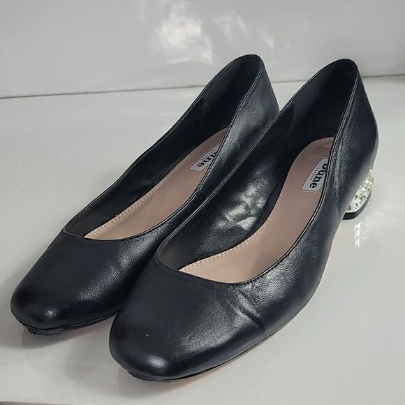 Dune London Black Gem Heeled Closed Toe Shoe - Picture 5 of 10